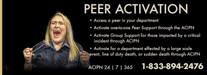 Peer Activation Information. Call ACIPN 24/7/365 1-833-894-2476. Photo of EMS by DanSun Photo Art